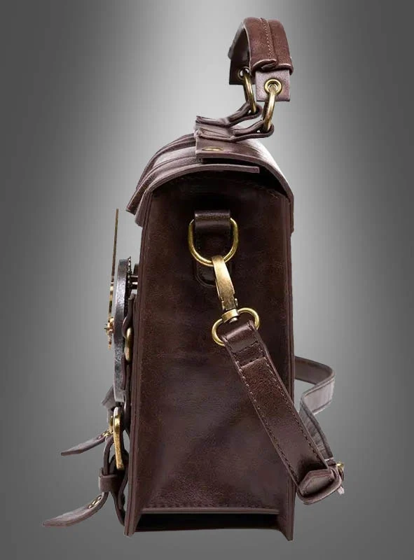 Steampunk Handtasche 26cm mit Uhr