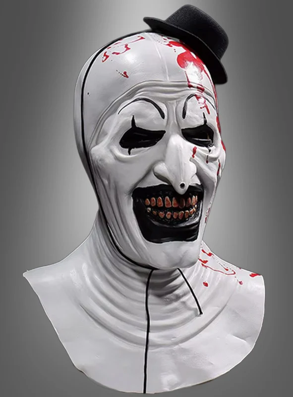 Blutige Clown Maske schwarz weiß