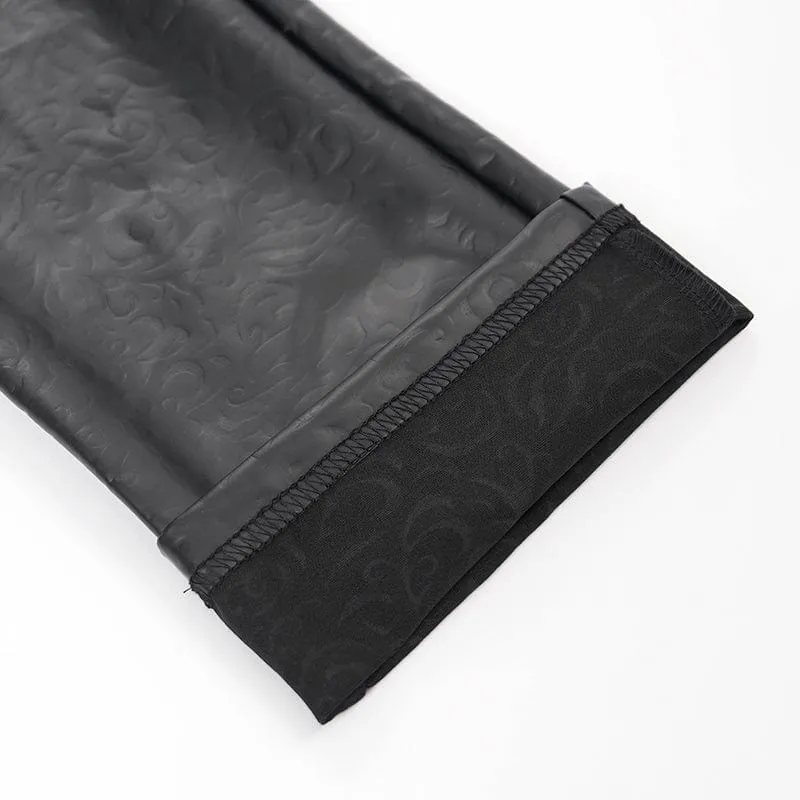 Gothic-Hose aus Kunstleder mit Knöpfen für Herren