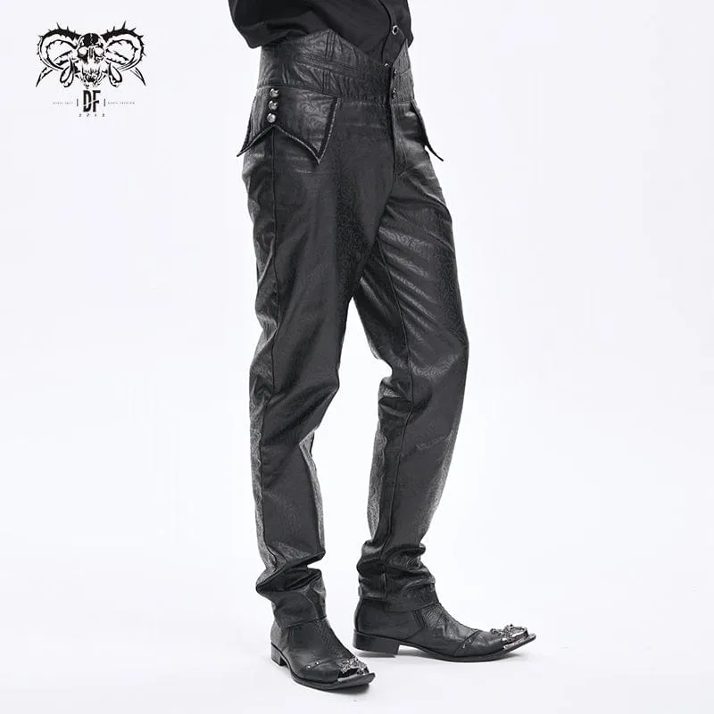 Gothic-Hose aus Kunstleder mit hoher Taille für Herren