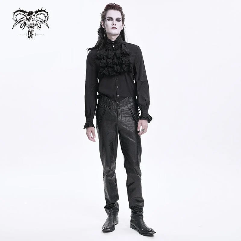 Gothic-Hose aus Kunstleder mit hoher Taille für Herren