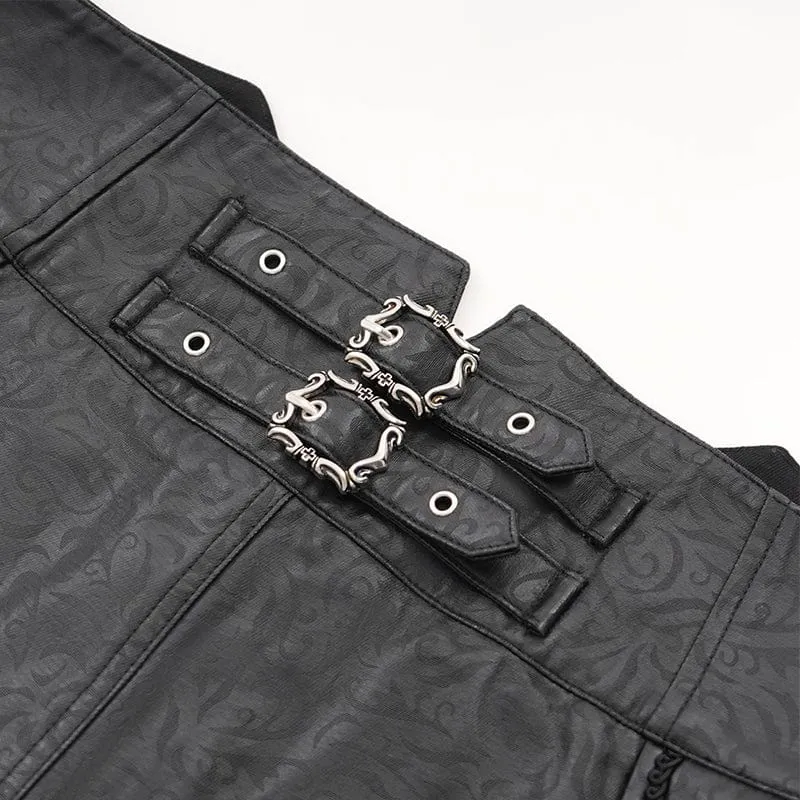 Gothic-Hose aus Kunstleder mit hoher Taille für Herren