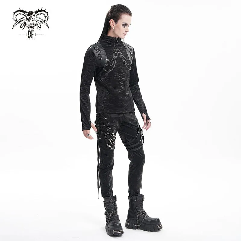 Gothic-Hose mit Spaghettiträgern zum Anschnallen für Herren
