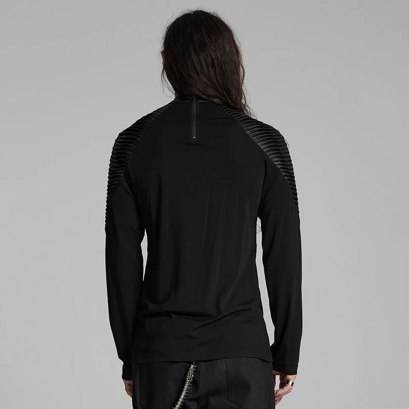 Punk Plissee-Loop-Shirt für Herren