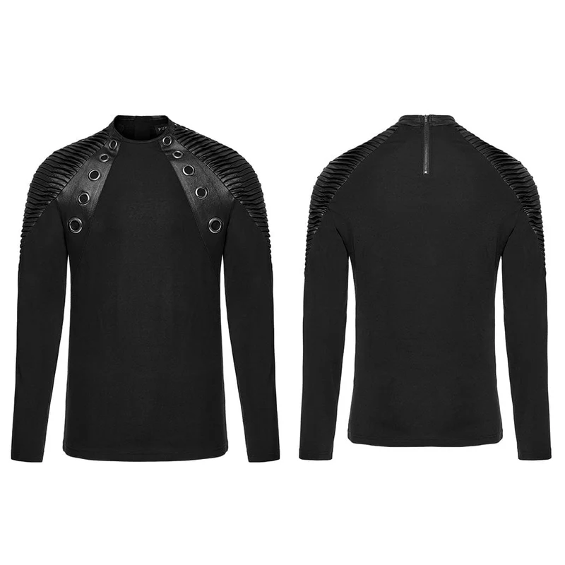 Punk Plissee-Loop-Shirt für Herren
