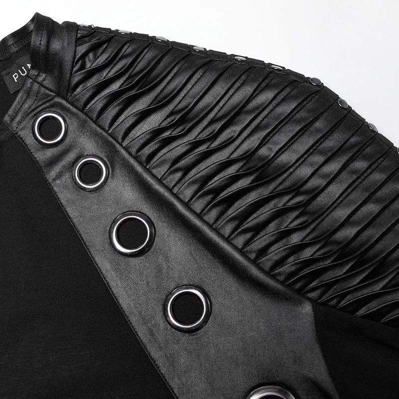 Punk Plissee-Loop-Shirt für Herren