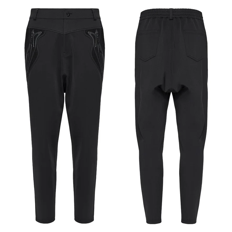 Herrenhose mit Cyberpunk-Patch und Nieten
