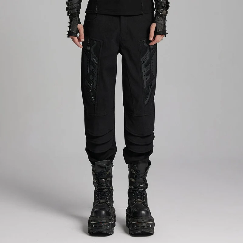 Herrenhose mit Cyberpunk-3D-Amor-Patch