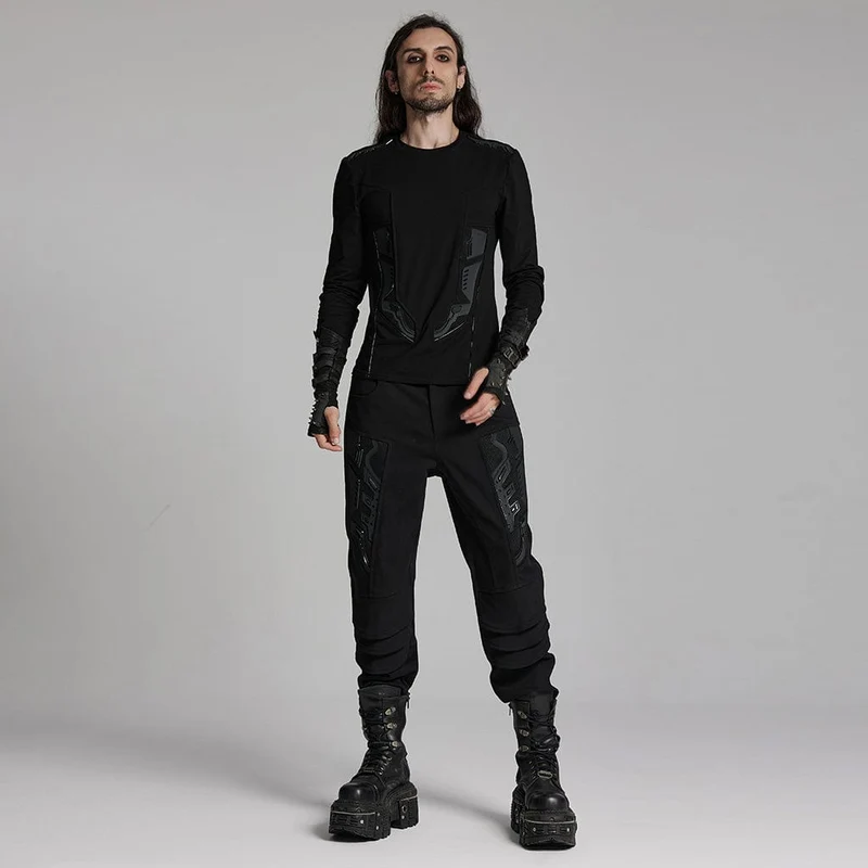 Herrenhose mit Cyberpunk-3D-Amor-Patch