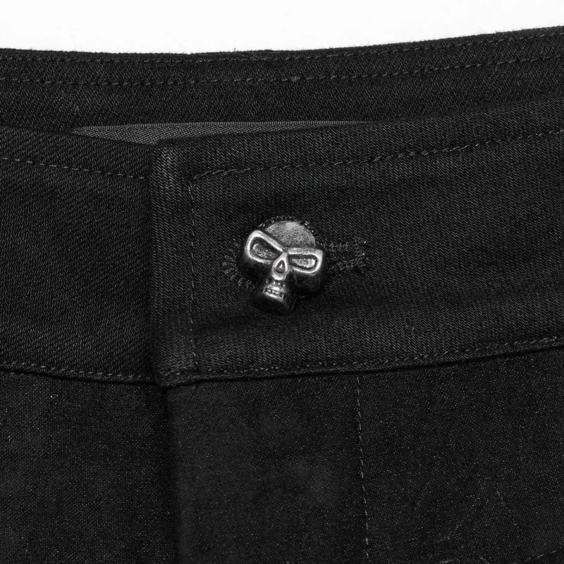 Gothic Ring Totenkopf Hose für Herren