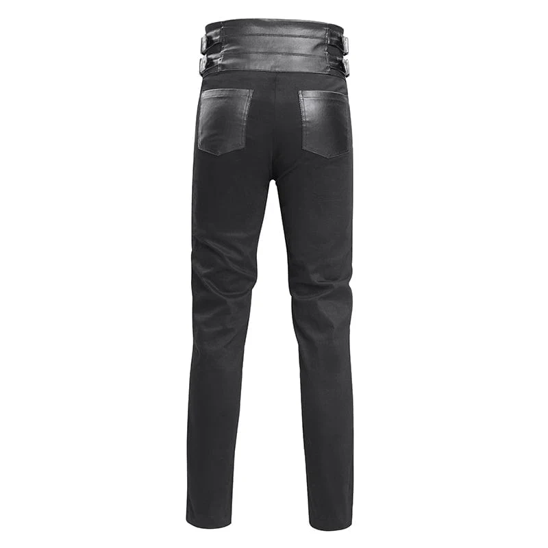 Gothic-Hose mit Schnallen und Nieten für Herren