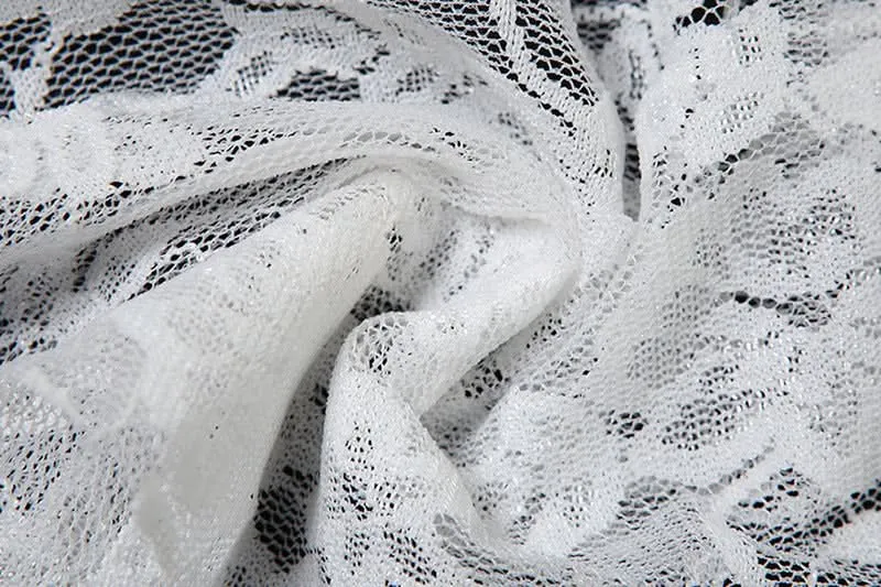Lace ruffle ruched decor belt