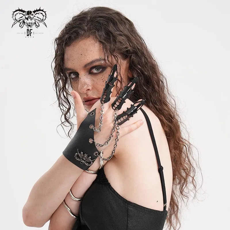 Gothic Ösen Ketten Armband für Damen
