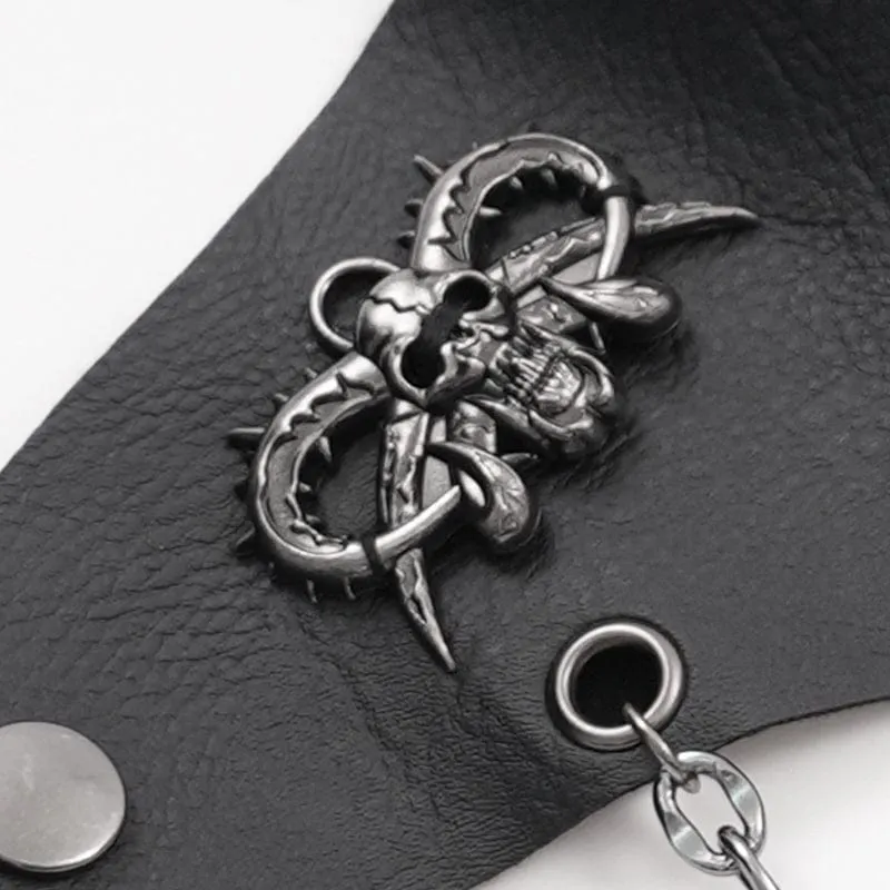 Gothic Ösen Ketten Armband für Damen