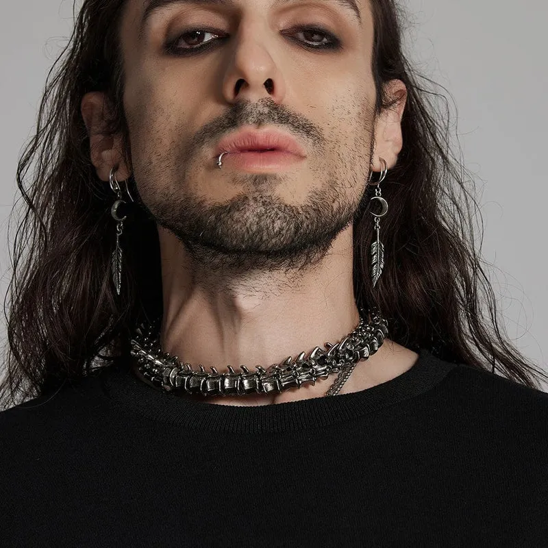 Halsband mit Punk-Spine-Magnetschnalle für Herren