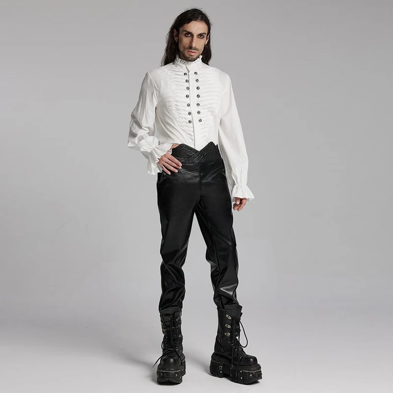 Herrenhose mit Punk-Print und Bund