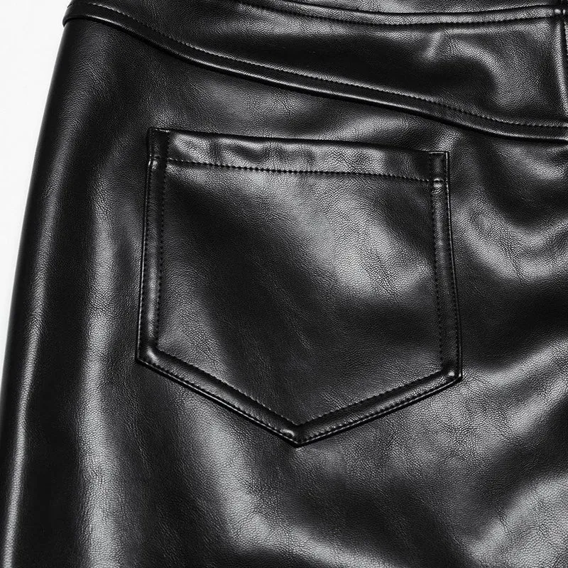 Herrenhose mit Punk-Print und Bund