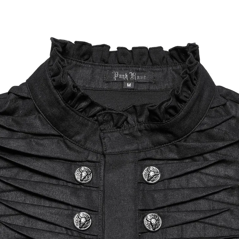 Gothic-Hemd mit Rüschen und Beast Buckle für Herren