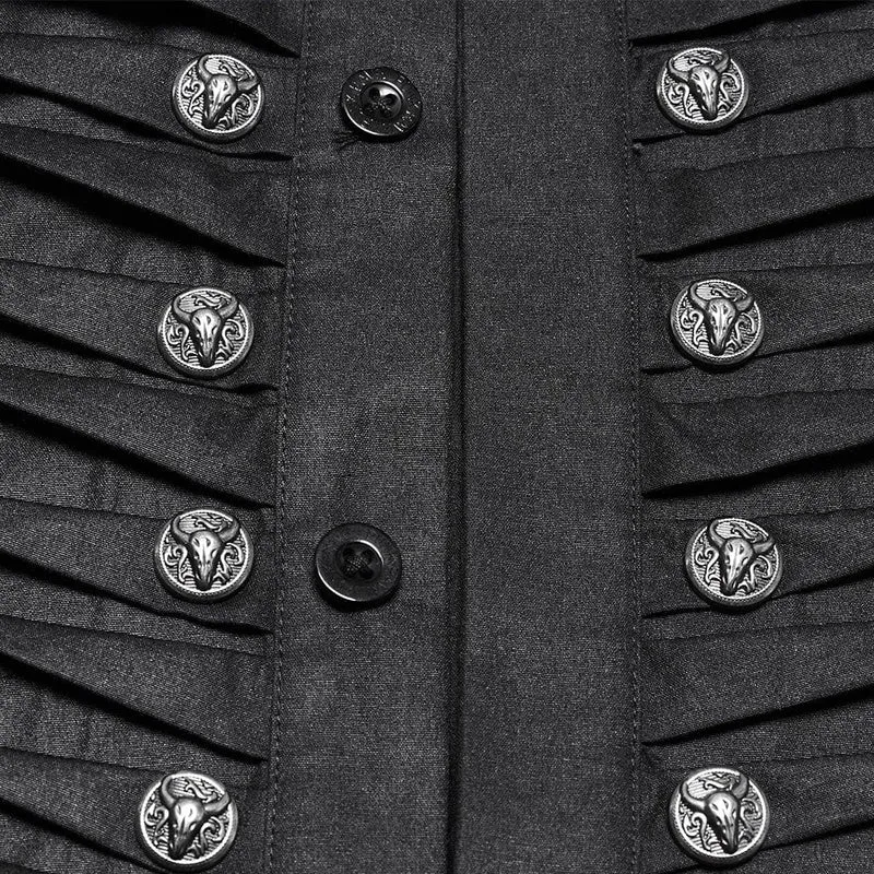 Gothic-Hemd mit Rüschen und Beast Buckle für Herren