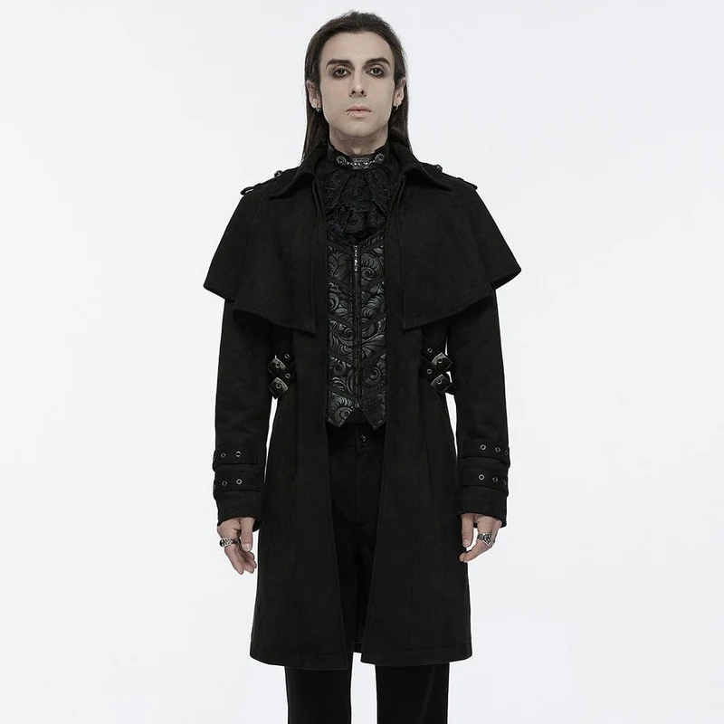 Gothic-Jacke mit Ösen und Schnalle für Herren