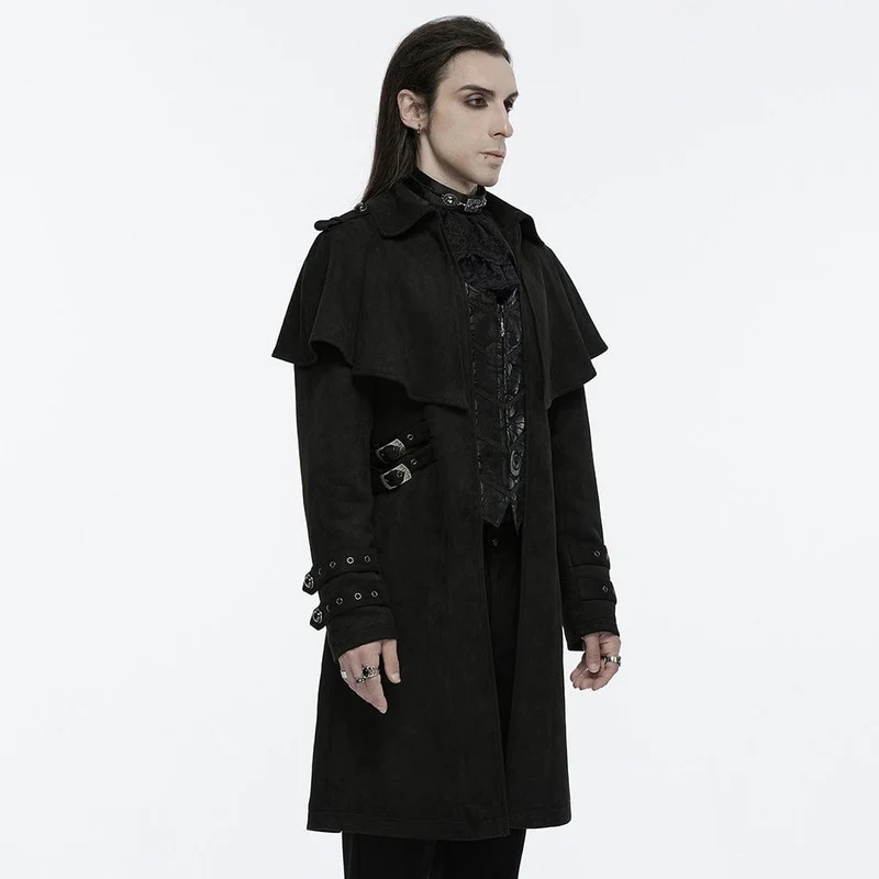 Gothic-Jacke mit Ösen und Schnalle für Herren