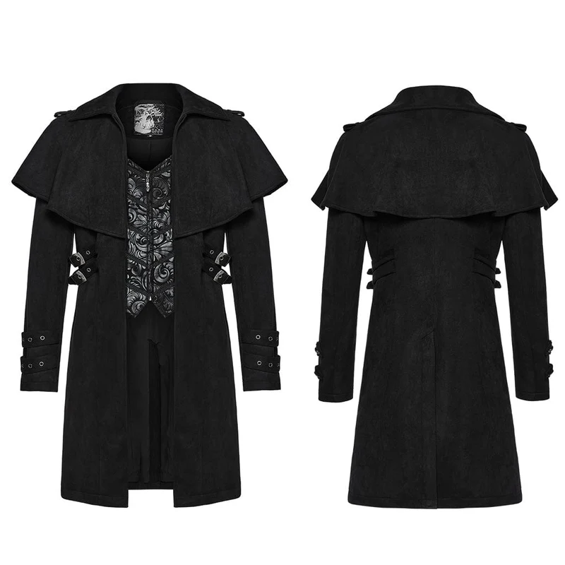 Gothic-Jacke mit Ösen und Schnalle für Herren