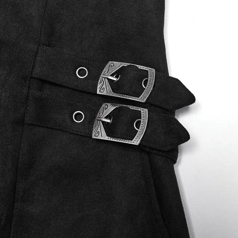 Gothic-Jacke mit Ösen und Schnalle für Herren