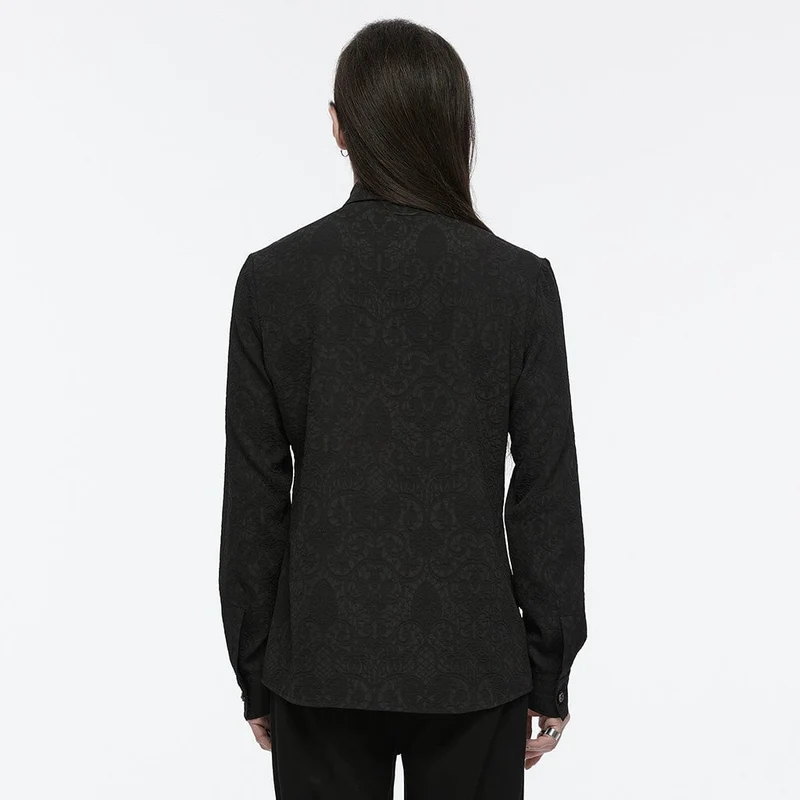 Gothic-Skelett-Shirt mit Kordelzug für Herren