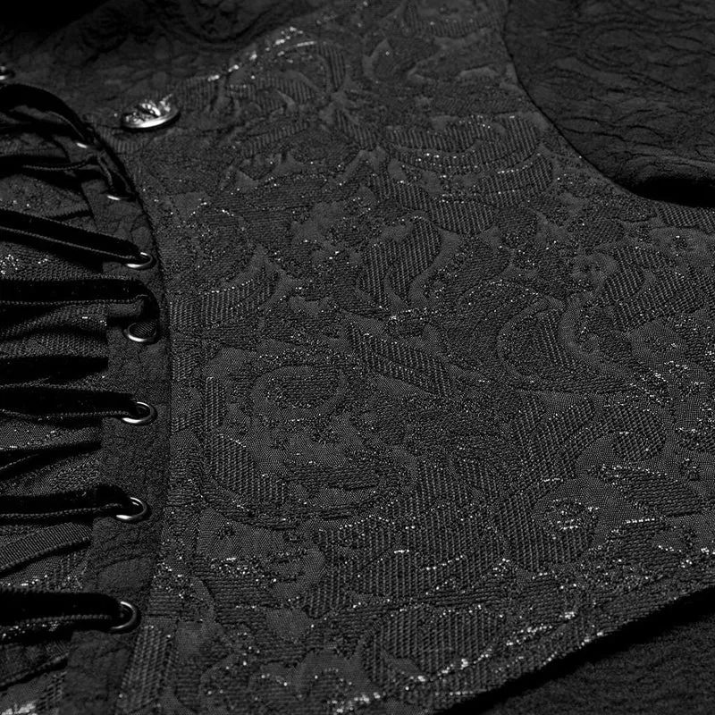 Gothic-Skelett-Shirt mit Kordelzug für Herren
