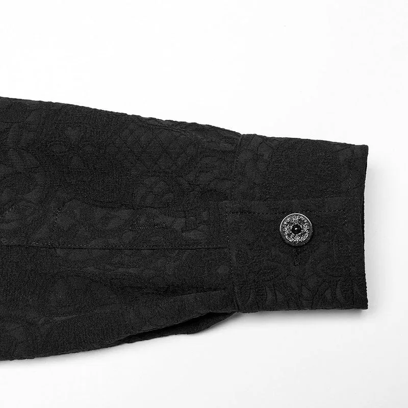 Gothic-Skelett-Shirt mit Kordelzug für Herren