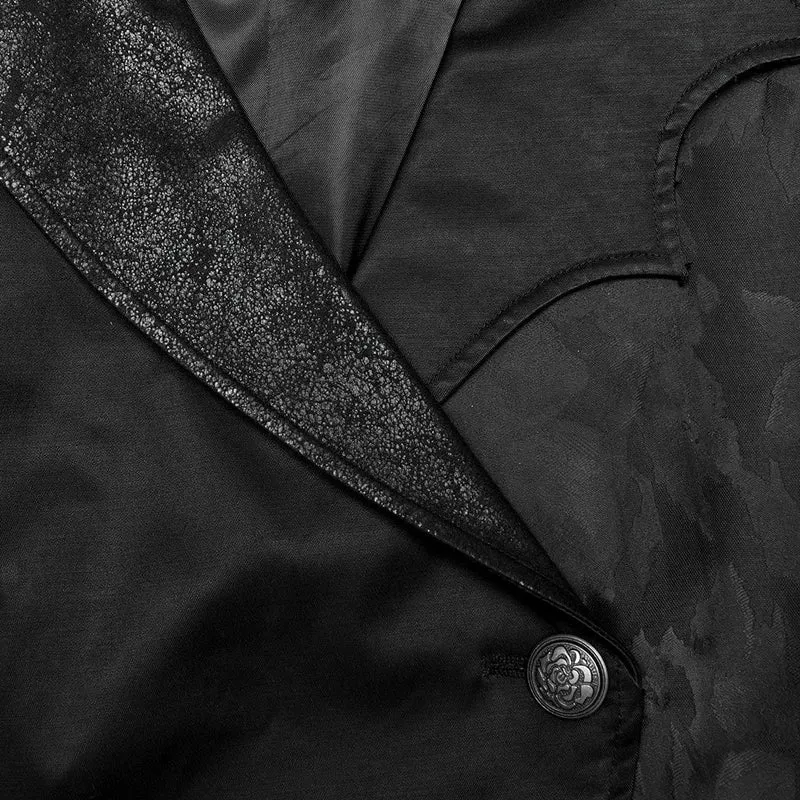 Gothic-Weste für Herren mit Schnürung, Reißverschluss und Kette
