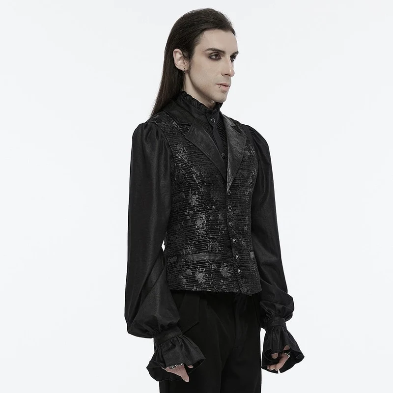 Gothic-Weste mit Totenkopf-Schnallen für Herren