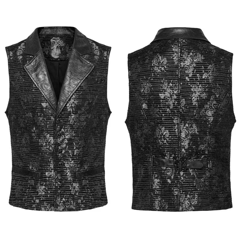 Gothic-Weste mit Totenkopf-Schnallen für Herren