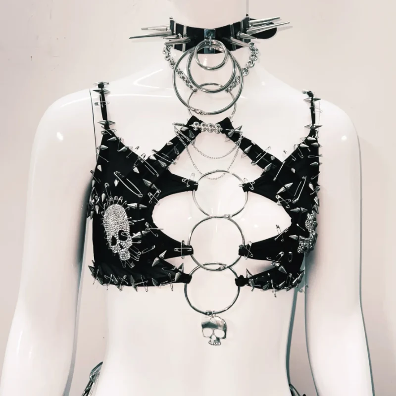 Cut out o ring rivet cami top