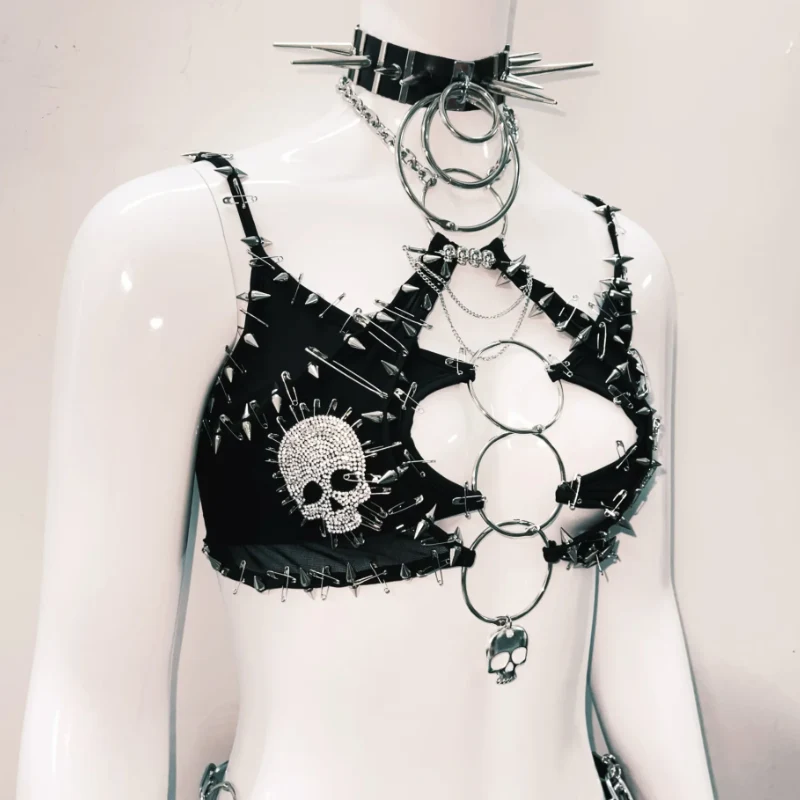 Cut out o ring rivet cami top