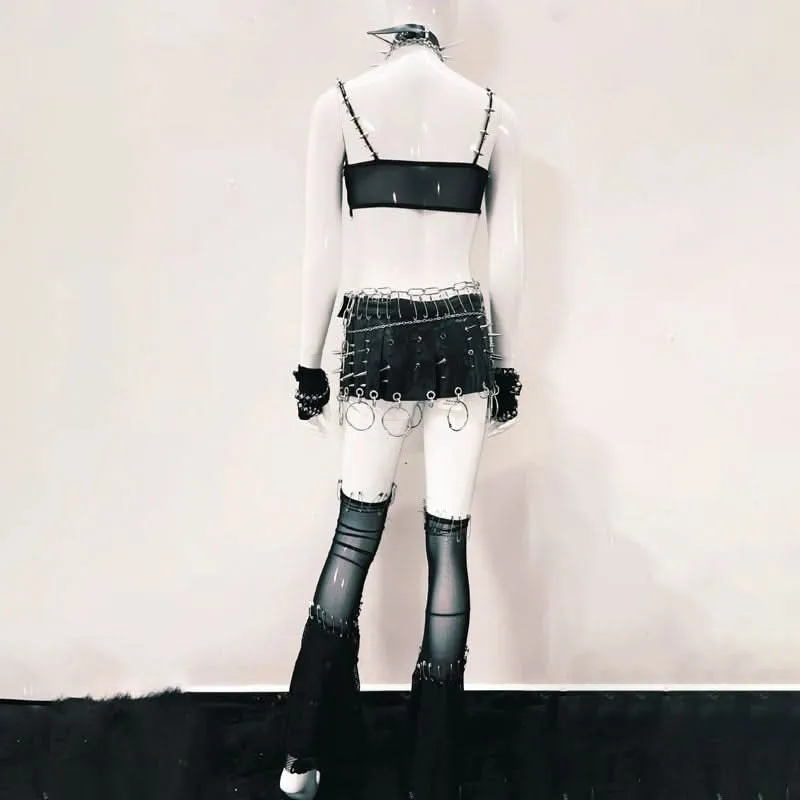 Cut out o ring rivet cami top
