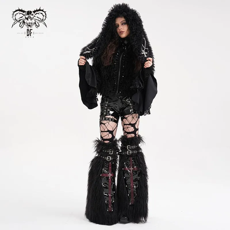 Gothic-Kettenspitzenjacke für Damen mit Kapuze