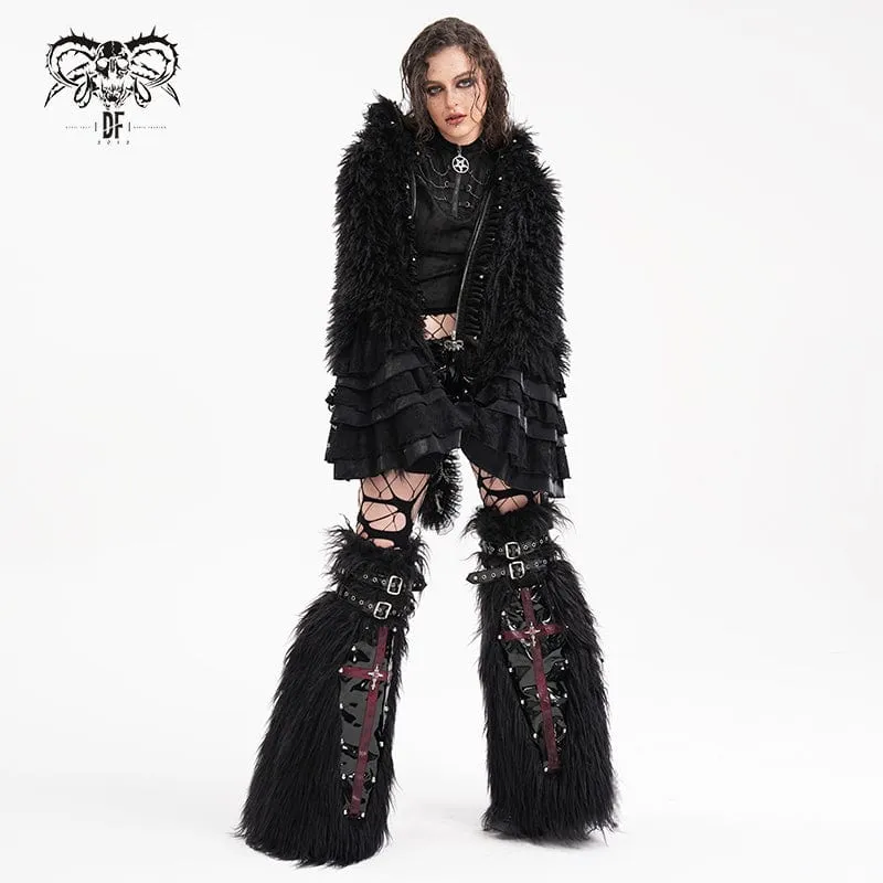 Gothic-Kettenspitzenjacke für Damen mit Kapuze