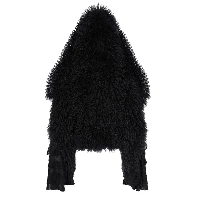 Gothic-Kettenspitzenjacke für Damen mit Kapuze