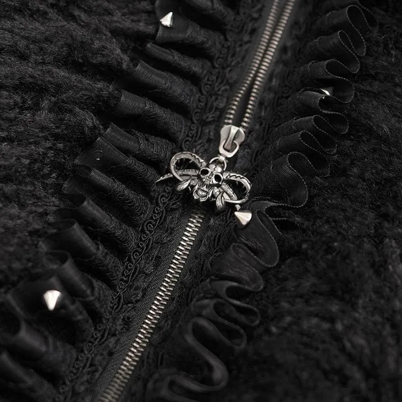 Gothic-Kettenspitzenjacke für Damen mit Kapuze