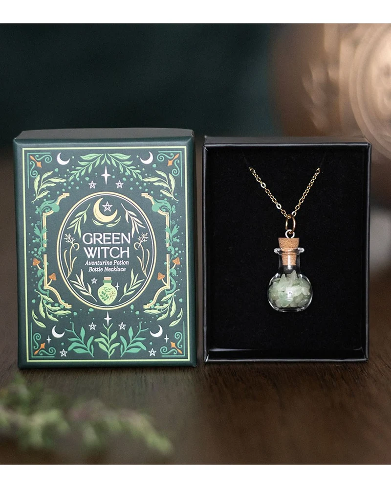 Grüne Hexe Aventurine Zaubertrank Halskette