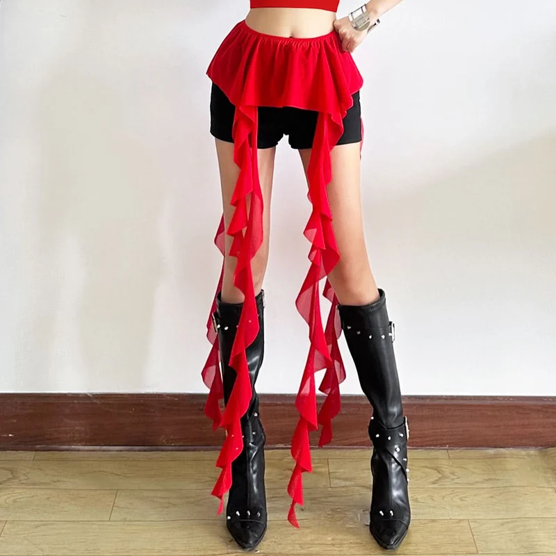 Ruched ruffle solid decor belt