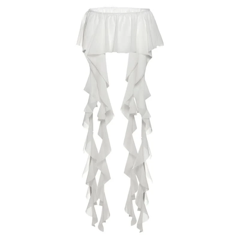 Ruched ruffle solid decor belt