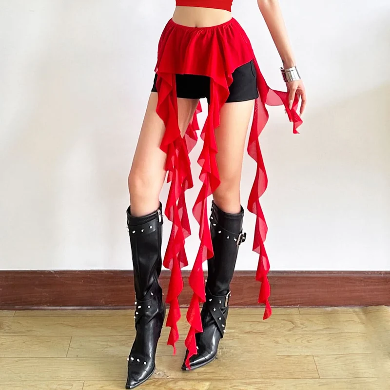 Ruched ruffle solid decor belt