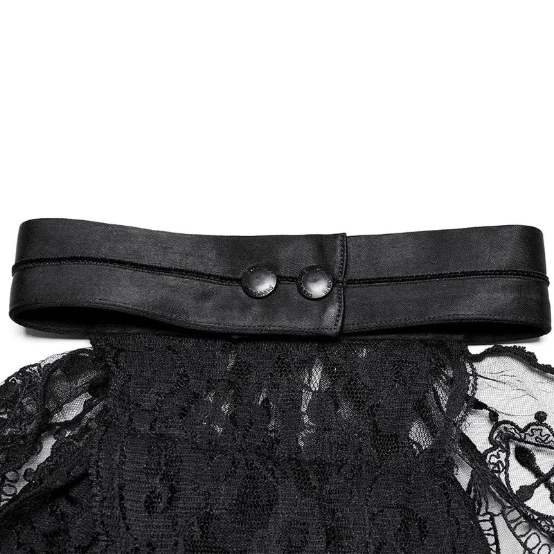 Gothic-Krawatte aus Netzspitze und Diamanten für Herren
