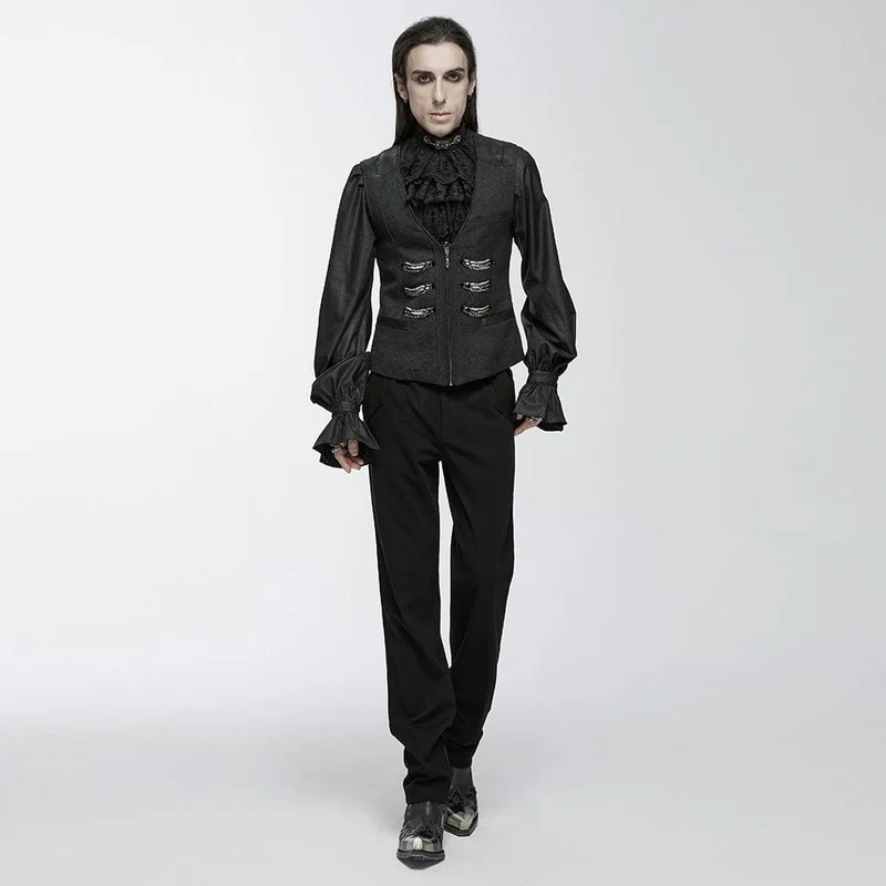 Gothic-Weste mit Schnallen für Herren