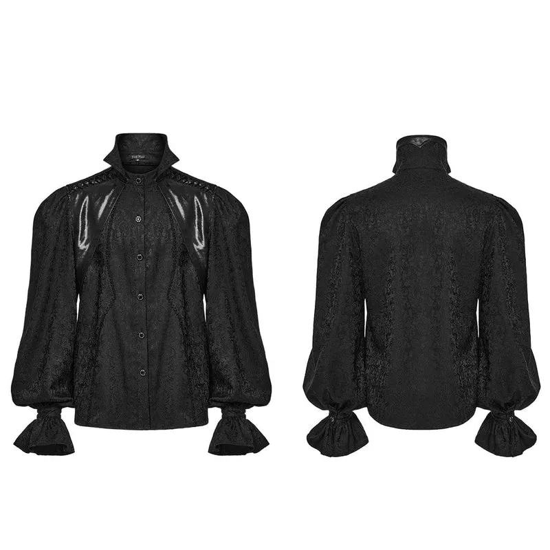Gothic-Hemd mit Schnürung und Puffärmeln für Herren