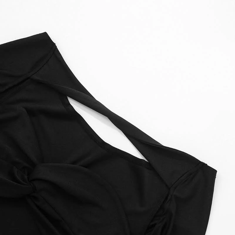 Long sleeve hollow out ruched off shoulder romper