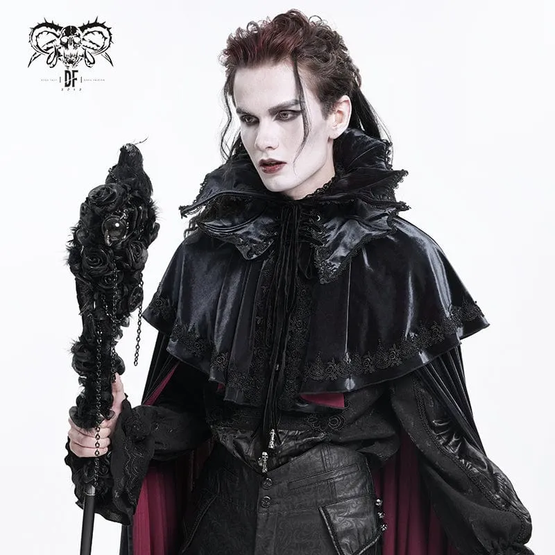 Gothic-Krawatte zum Schnüren für Herren aus Häkelarbeit
