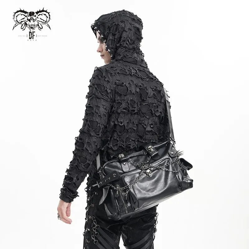 Gothic-Tasche mit Totenkopfnieten für Herren